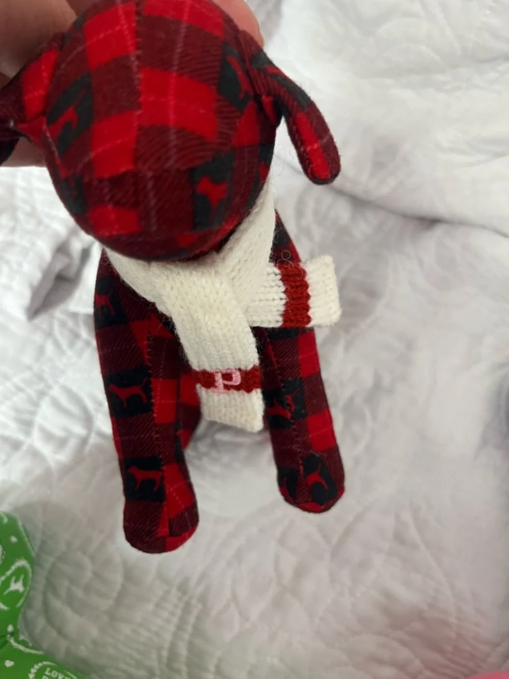 PINK Victoria's Secret Multi-Color Dog Plush Set (Red, Navy, Green, Pink) 4 pi - Picture 9 of 12